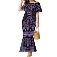 Waiporoporo Maori Ta Moko Poutama Art Family Matching Mermaid Dress and Hawaiian Shirt