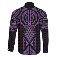 Waiporoporo Maori Ta Moko Poutama Art Family Matching Off Shoulder Short Dress and Hawaiian Shirt