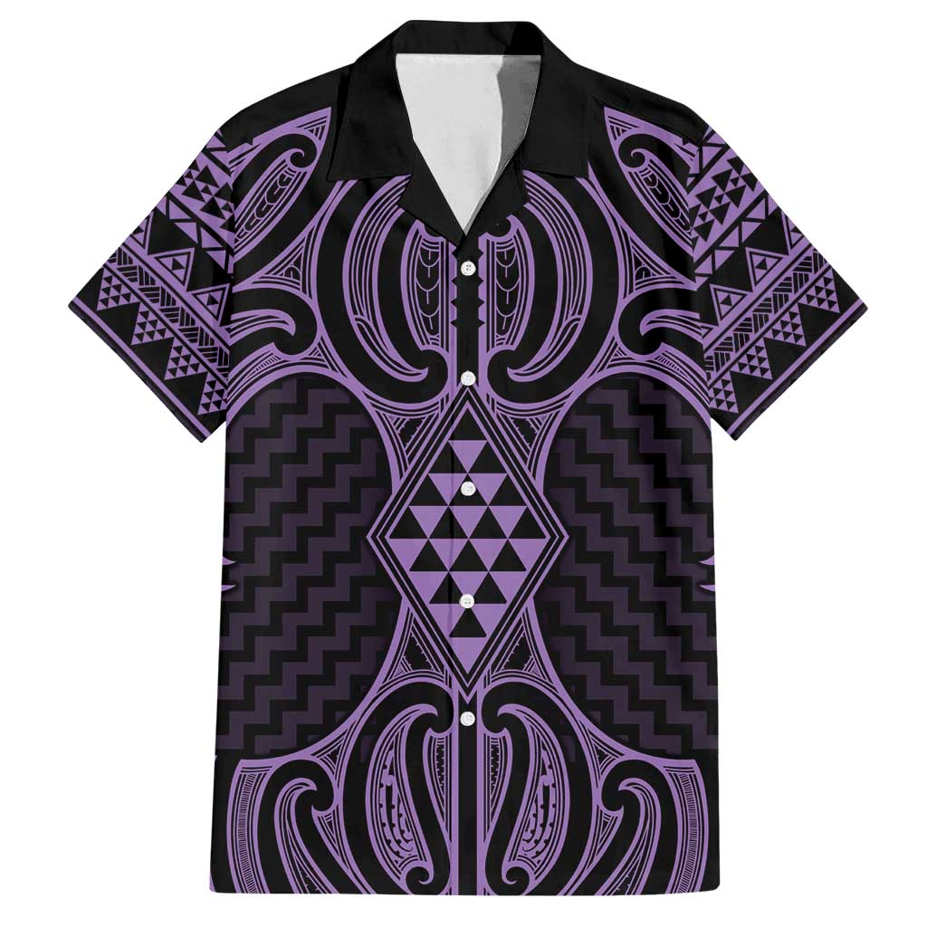Waiporoporo Maori Ta Moko Poutama Art Family Matching Summer Maxi Dress and Hawaiian Shirt