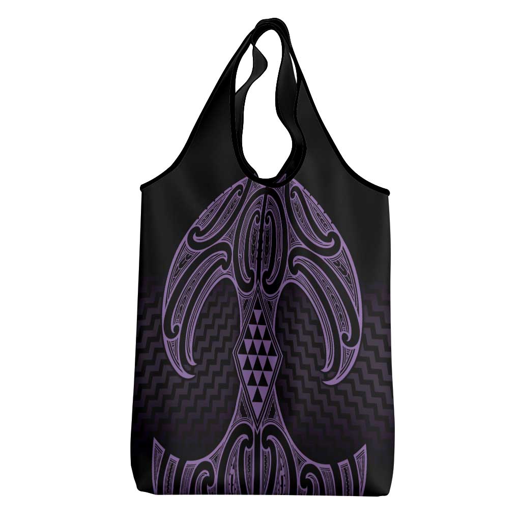 Waiporoporo Maori Ta Moko Poutama Art Grocery Bag LT9 - Polynesian Pride