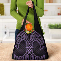 Waiporoporo Maori Ta Moko Poutama Art Grocery Bag LT9 - Polynesian Pride