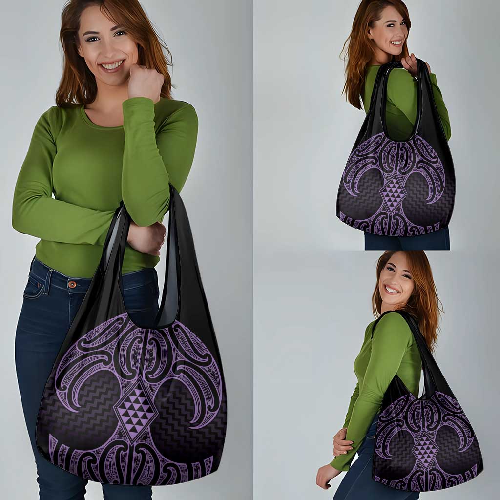 Waiporoporo Maori Ta Moko Poutama Art Grocery Bag LT9 - Polynesian Pride