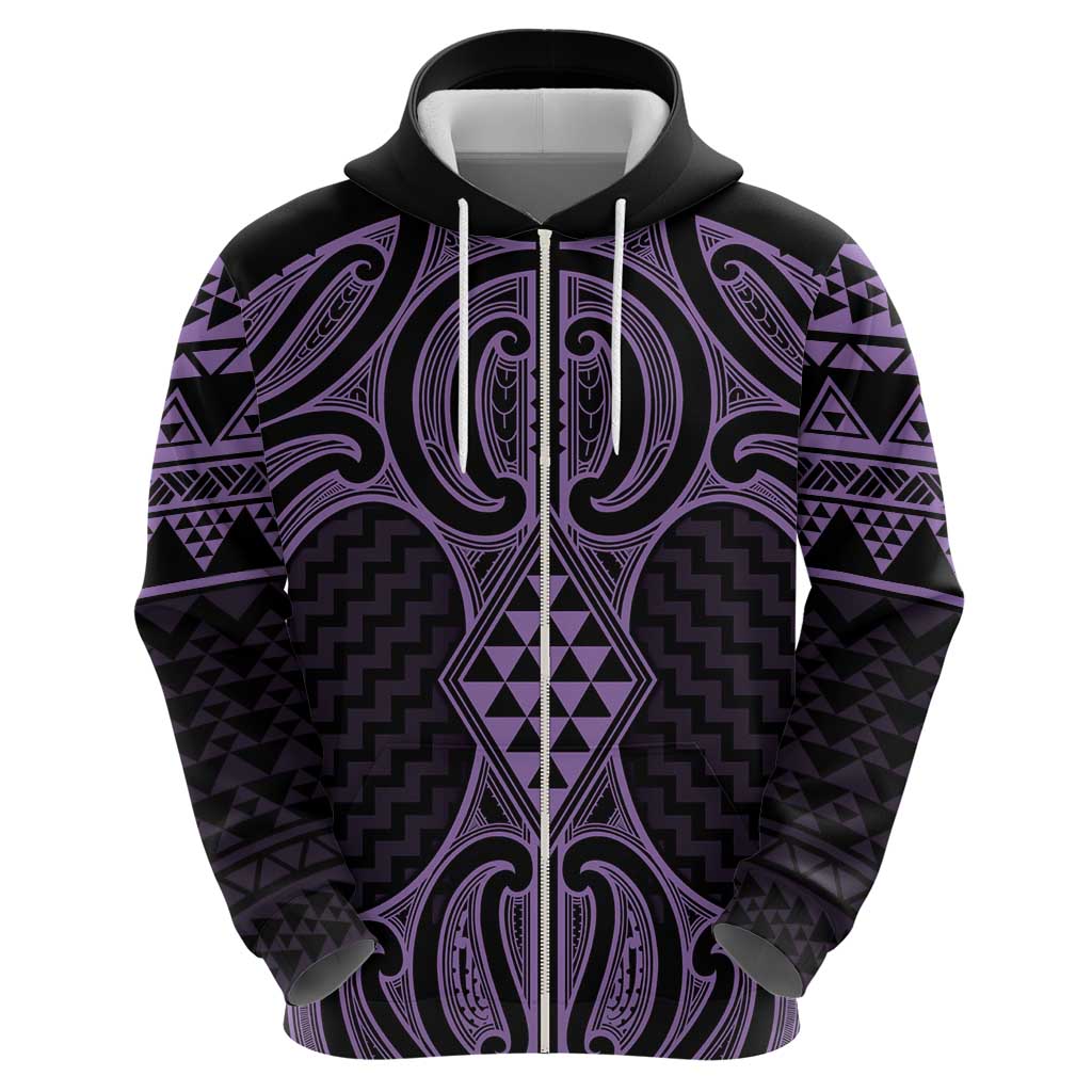 Waiporoporo Maori Ta Moko Poutama Art Hoodie