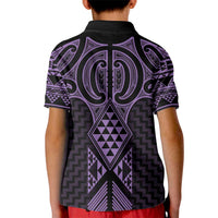 Waiporoporo Maori Ta Moko Poutama Art Kid Polo Shirt