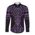 Waiporoporo Maori Ta Moko Poutama Art Long Sleeve Button Shirt