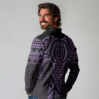 Waiporoporo Maori Ta Moko Poutama Art Long Sleeve Polo Shirt