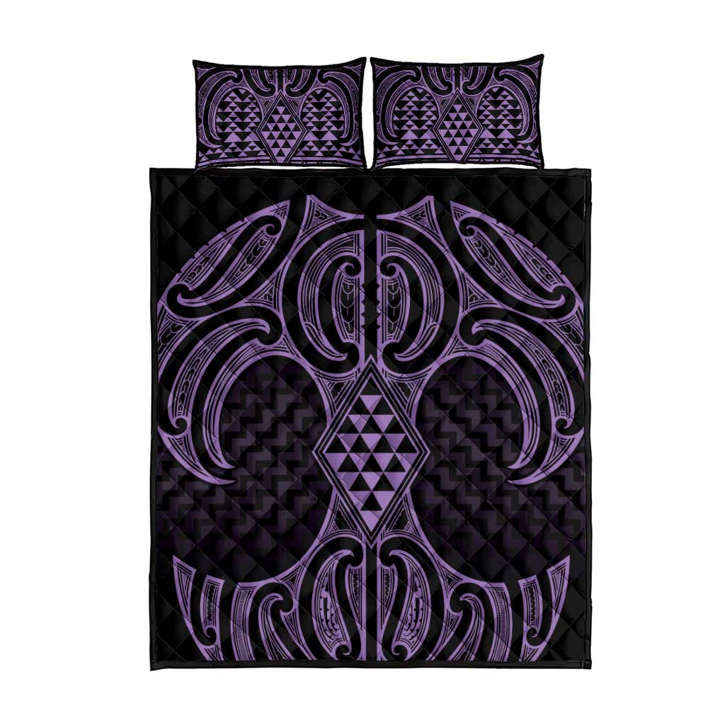 Waiporoporo Maori Ta Moko Poutama Art Quilt Bed Set LT9 - Polynesian Pride