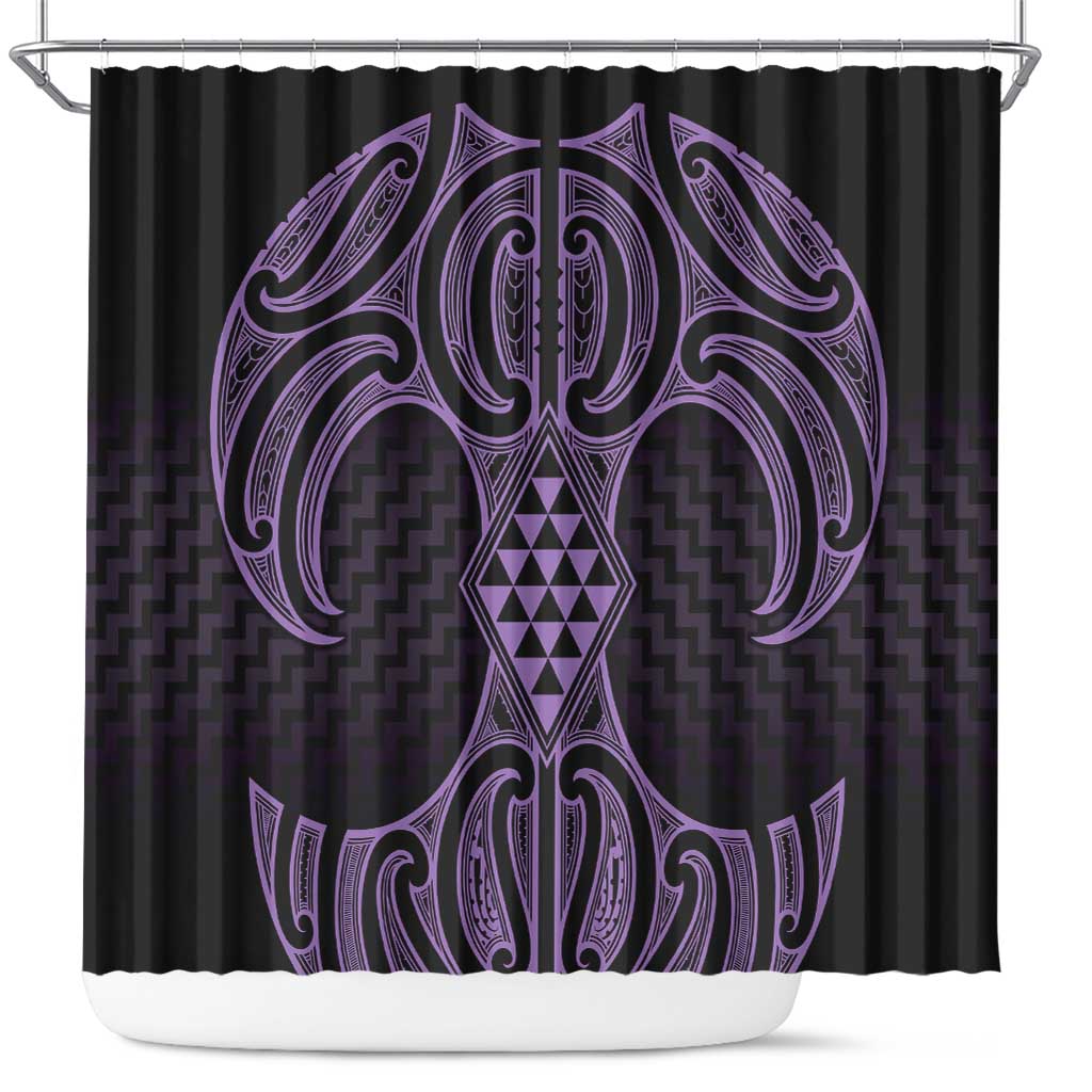 Waiporoporo Maori Ta Moko Poutama Art Shower Curtain