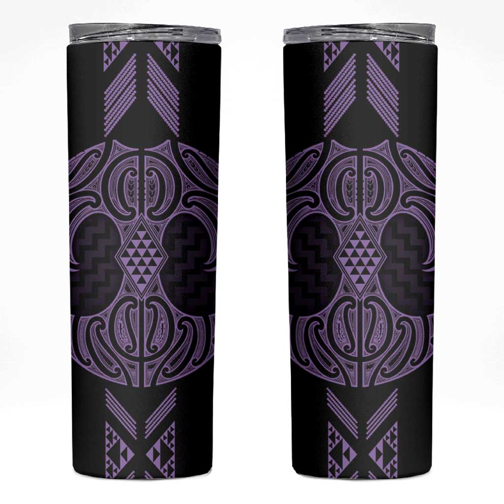 Waiporoporo Maori Ta Moko Poutama Art Skinny Tumbler