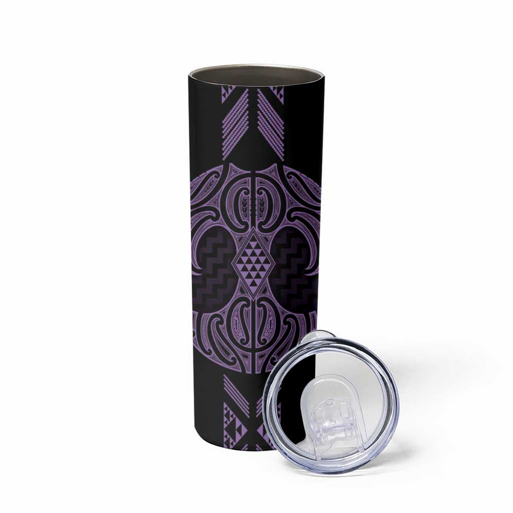 Waiporoporo Maori Ta Moko Poutama Art Skinny Tumbler
