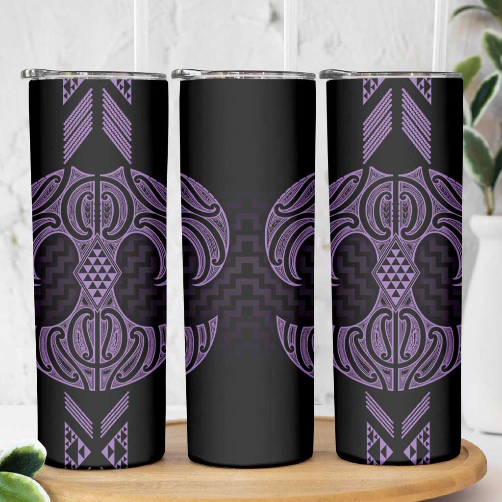 Waiporoporo Maori Ta Moko Poutama Art Skinny Tumbler