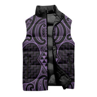 Waiporoporo Maori Ta Moko Poutama Art Sleeveless Puffer Jacket - Polynesian Pride