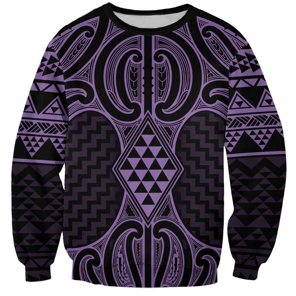 Waiporoporo Maori Ta Moko Poutama Art Sweatshirt