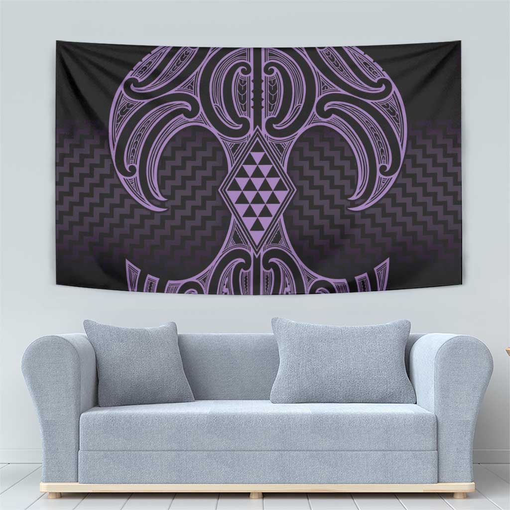 Waiporoporo Maori Ta Moko Poutama Art Tapestry