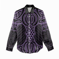 Waiporoporo Maori Ta Moko Poutama Art Women Casual Shirt