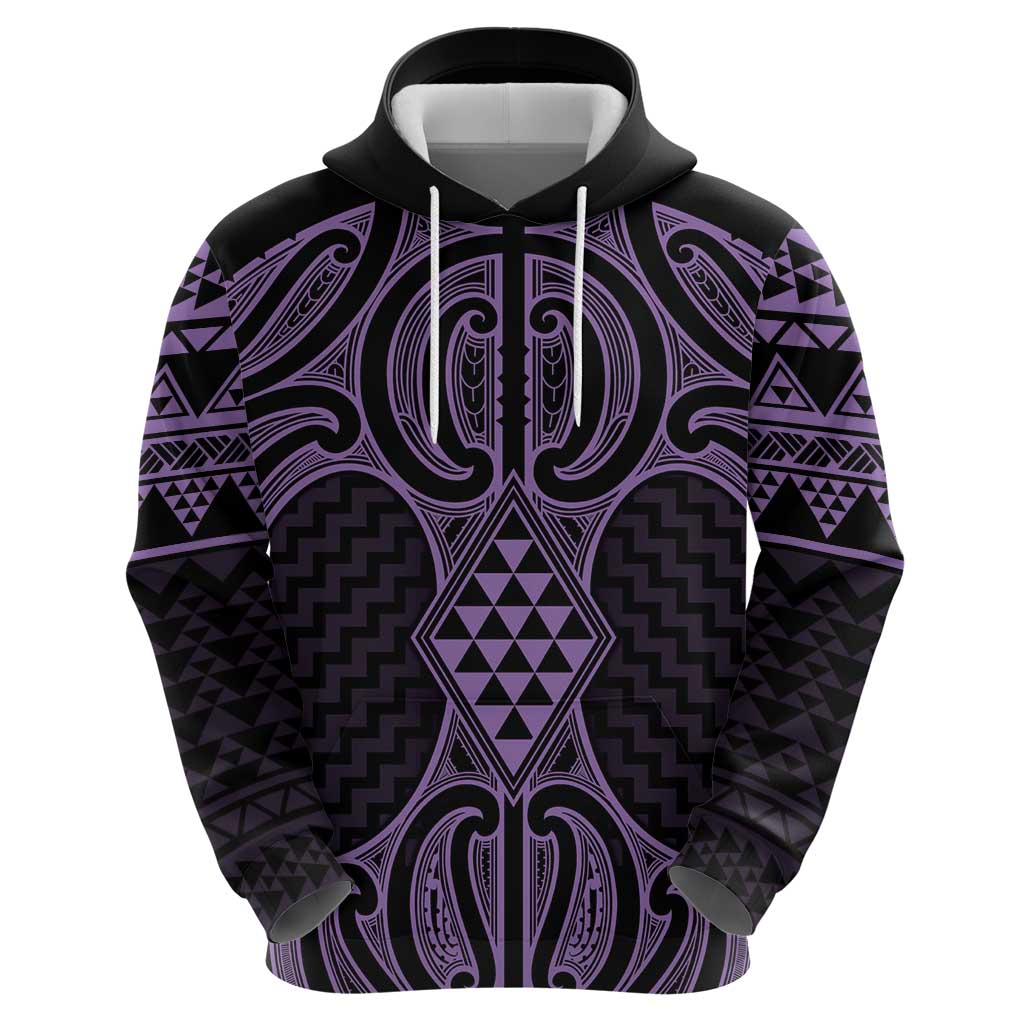Waiporoporo Maori Ta Moko Poutama Art Zip Hoodie