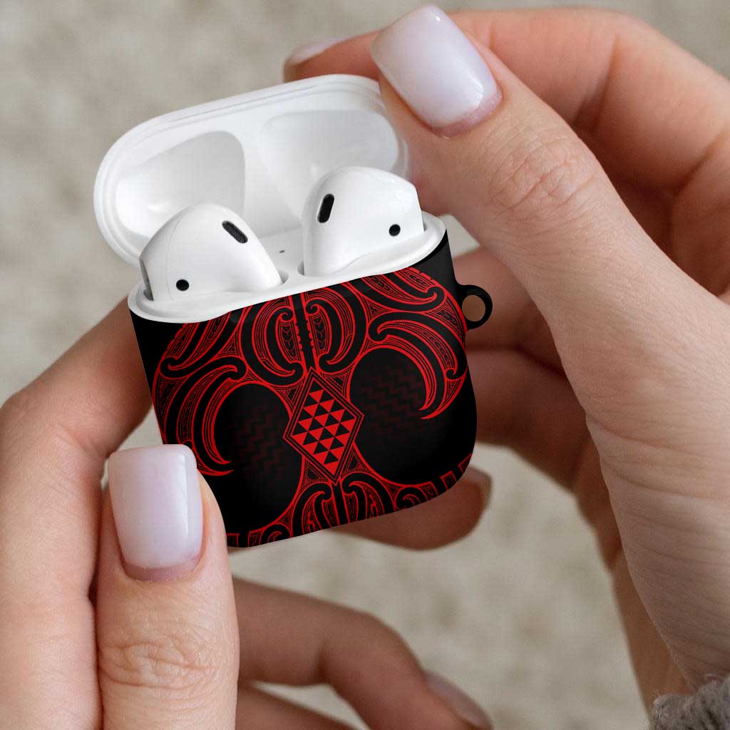Whero Maori Ta Moko Poutama Art AirPods Case - Polynesian Pride