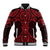 Whero Maori Ta Moko Poutama Art Baseball Jacket