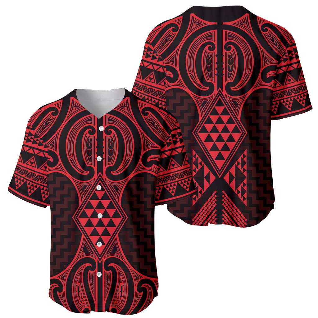 Whero Maori Ta Moko Poutama Art Baseball Jersey