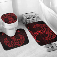 Whero Maori Ta Moko Poutama Art Bathroom Set - Polynesian Pride