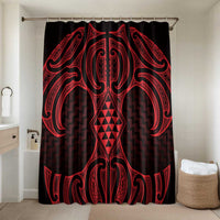 Whero Maori Ta Moko Poutama Art Bathroom Set - Polynesian Pride