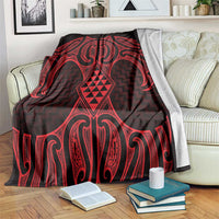 Whero Maori Ta Moko Poutama Art Blanket LT9 Red - Polynesian Pride