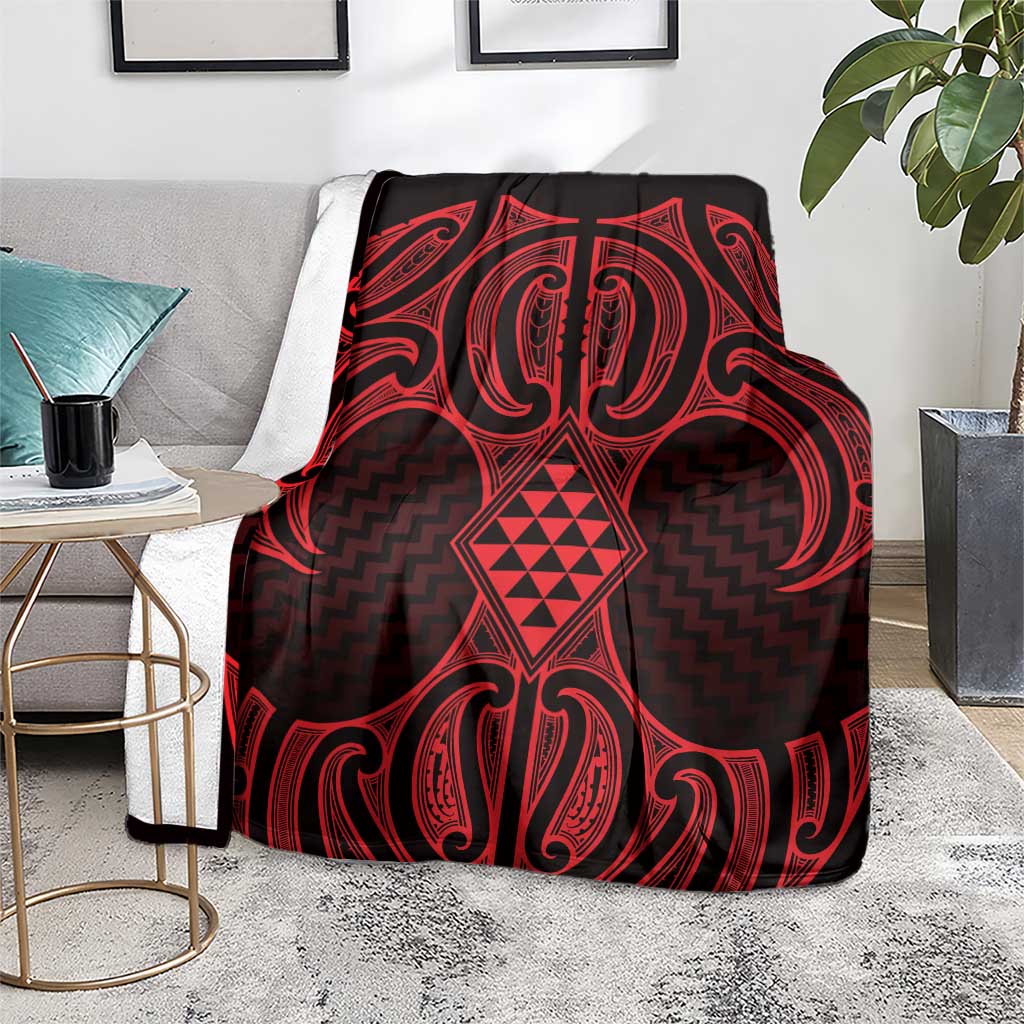Whero Maori Ta Moko Poutama Art Blanket LT9 - Polynesian Pride