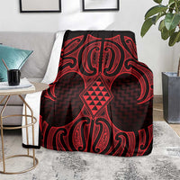 Whero Maori Ta Moko Poutama Art Blanket LT9 - Polynesian Pride