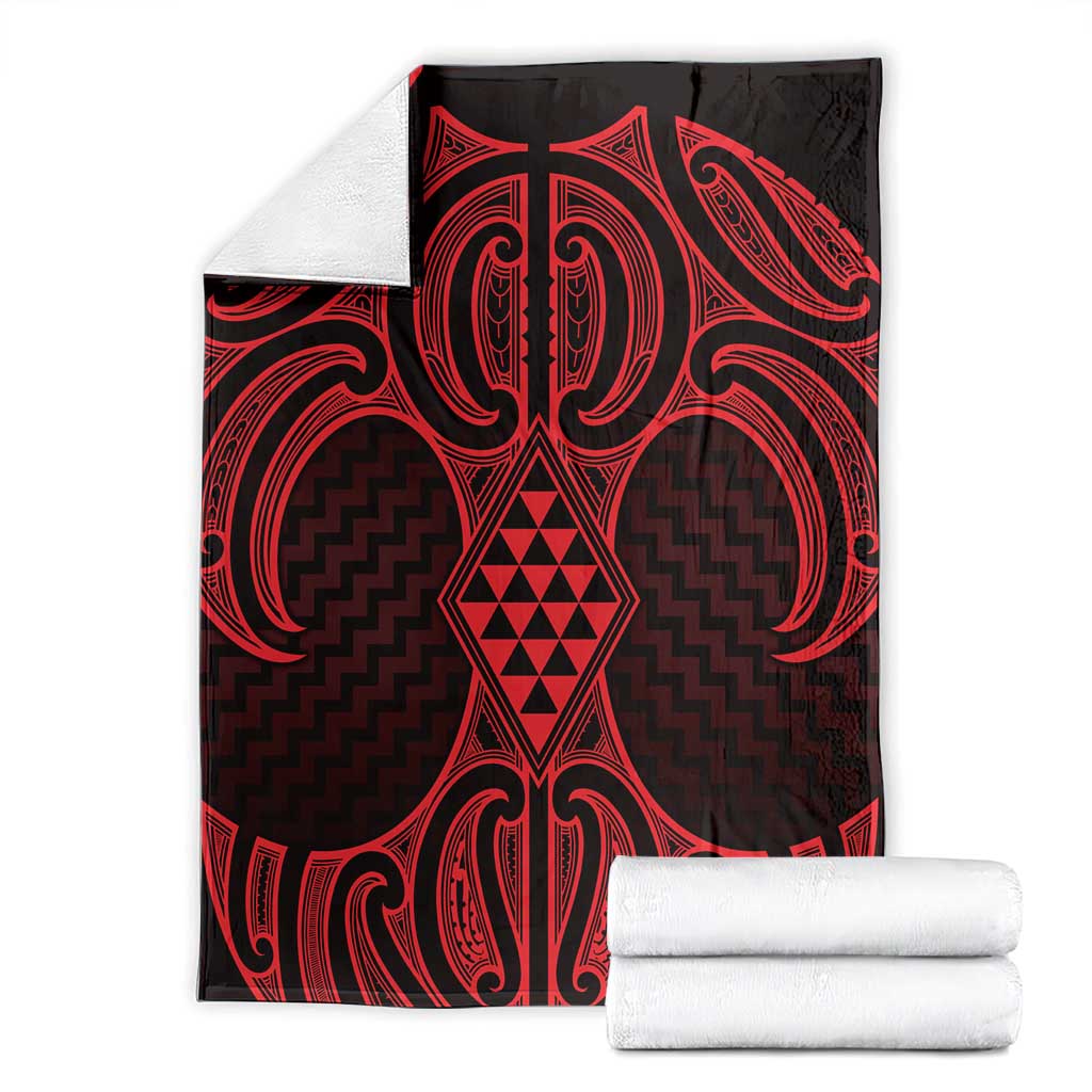 Whero Maori Ta Moko Poutama Art Blanket LT9 - Polynesian Pride