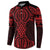 Whero Maori Ta Moko Poutama Art Button Sweatshirt