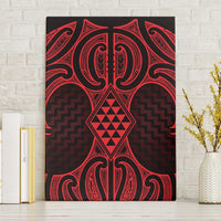 Whero Maori Ta Moko Poutama Art Canvas Wall Art LT9 Without Frame Red - Polynesian Pride