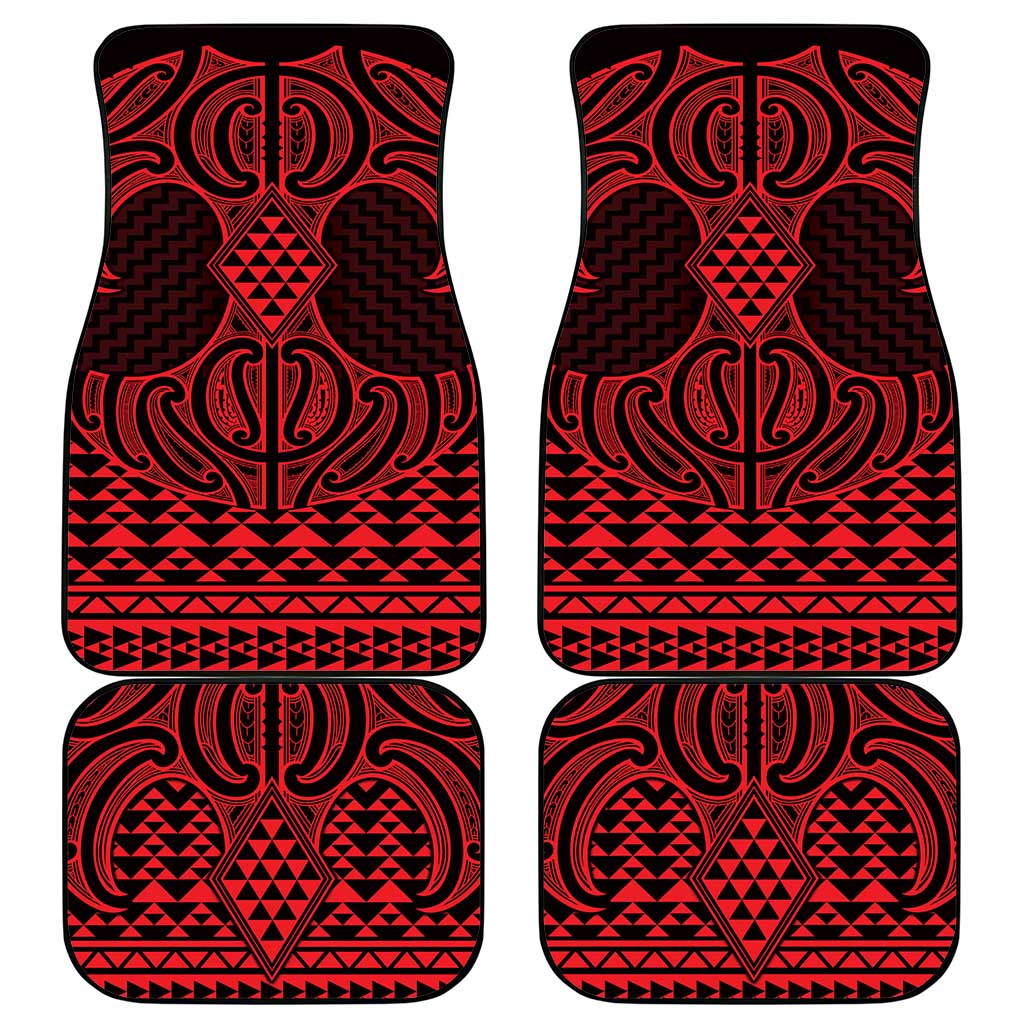 Whero Maori Ta Moko Poutama Art Car Mats LT9 - Polynesian Pride