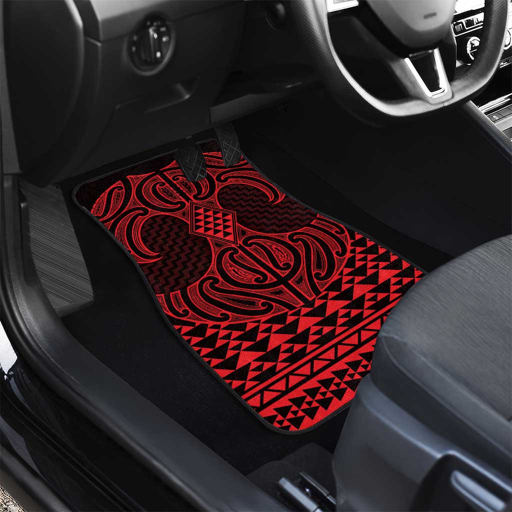 Whero Maori Ta Moko Poutama Art Car Mats LT9 - Polynesian Pride