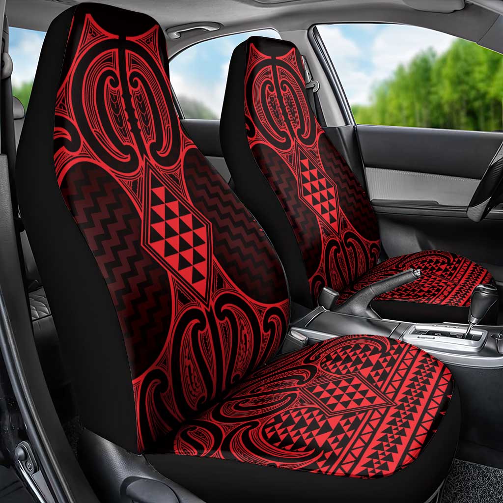 Whero Maori Ta Moko Poutama Art Car Seat Cover