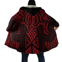 Whero Maori Ta Moko Poutama Art Cloak - Polynesian Pride