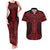 Whero Maori Ta Moko Poutama Art Couples Matching Tank Maxi Dress and Hawaiian Shirt