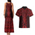 Whero Maori Ta Moko Poutama Art Couples Matching Tank Maxi Dress and Hawaiian Shirt