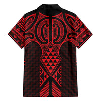 Whero Maori Ta Moko Poutama Art Family Matching Summer Maxi Dress and Hawaiian Shirt