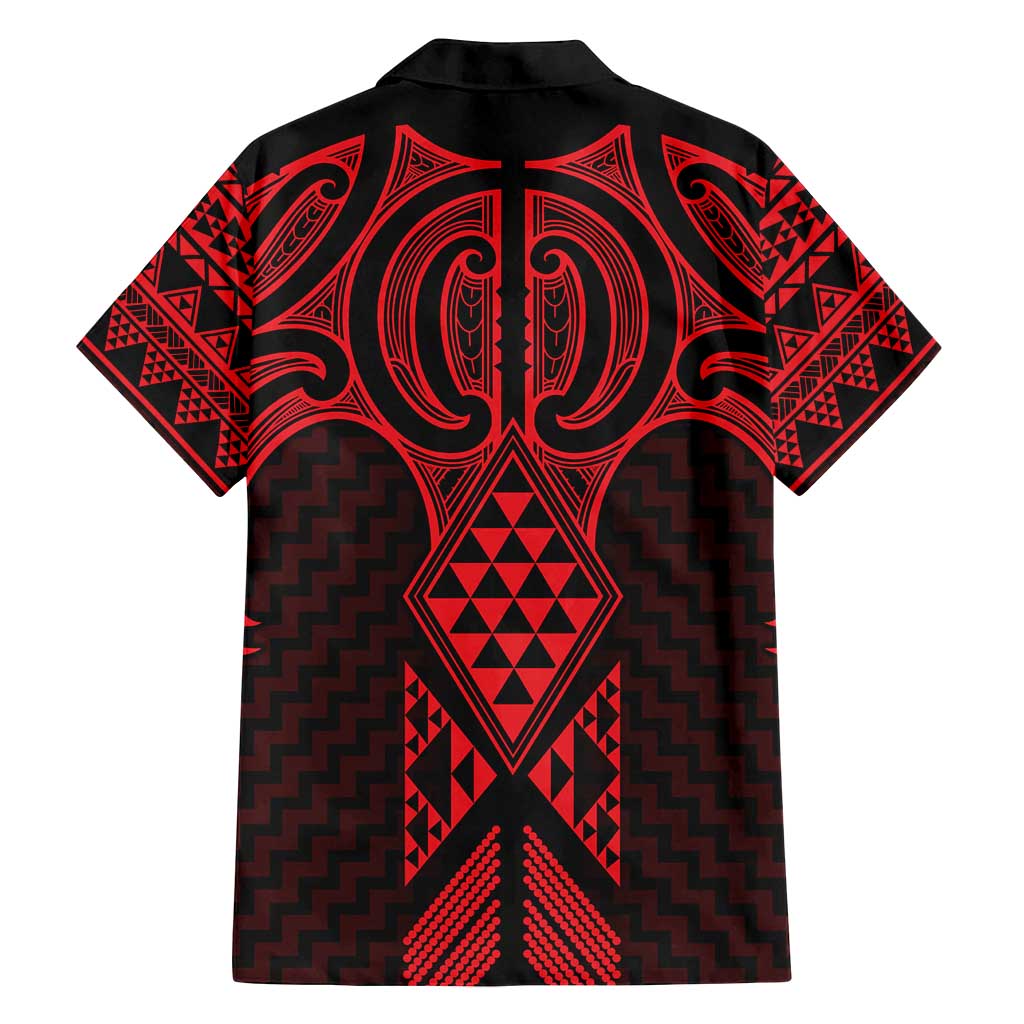 Whero Maori Ta Moko Poutama Art Family Matching Tank Maxi Dress and Hawaiian Shirt