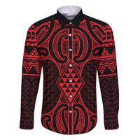 Whero Maori Ta Moko Poutama Art Family Matching Tank Maxi Dress and Hawaiian Shirt