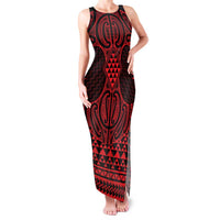 Whero Maori Ta Moko Poutama Art Family Matching Tank Maxi Dress and Hawaiian Shirt