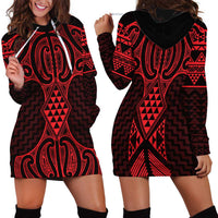 Whero Maori Ta Moko Poutama Art Hoodie Dress