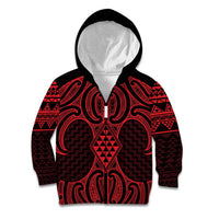 Whero Maori Ta Moko Poutama Art Kid Hoodie