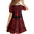 Whero Maori Ta Moko Poutama Art Kid Short Sleeve Dress
