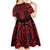 Whero Maori Ta Moko Poutama Art Kid Short Sleeve Dress