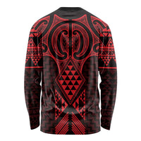 Whero Maori Ta Moko Poutama Art Long Sleeve Shirt LT9 - Polynesian Pride