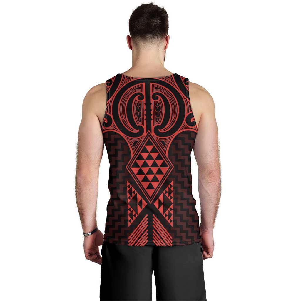 Whero Maori Ta Moko Poutama Art Men Tank Top