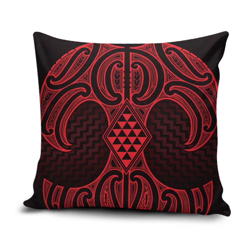 Whero Maori Ta Moko Poutama Art Pillow Cover - Polynesian Pride