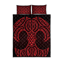 Whero Maori Ta Moko Poutama Art Quilt Bed Set LT9 - Polynesian Pride