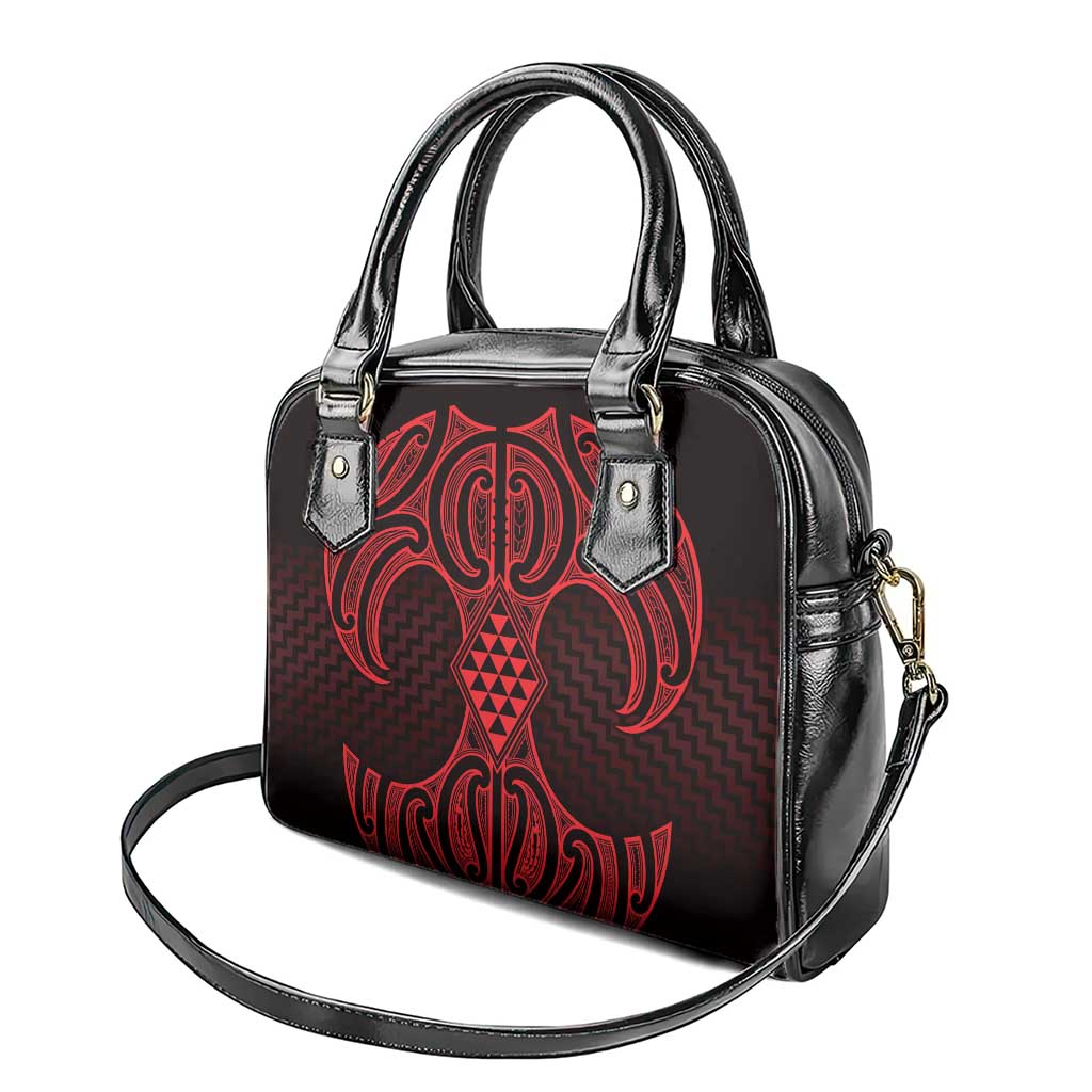 Whero Maori Ta Moko Poutama Art Shoulder Handbag